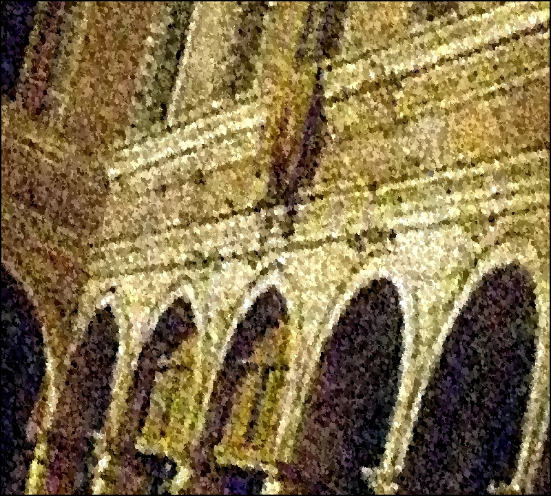 MAGIC CARPET - Ausschnitt aus getupftem Canaletto